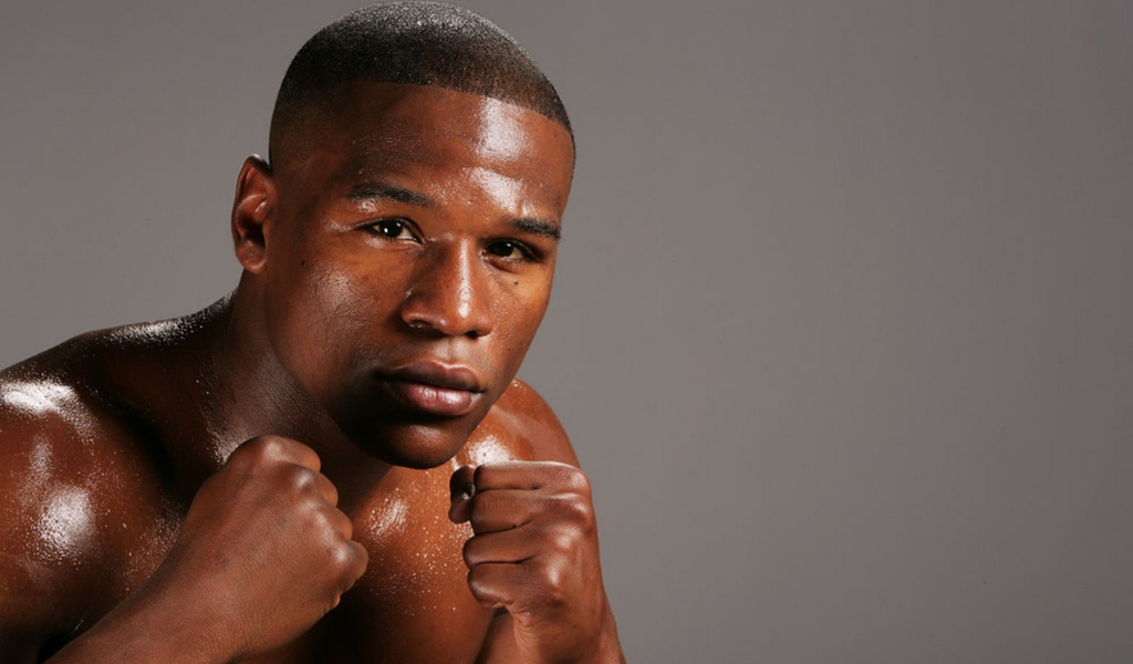 Боксер Флойд Мэйуэзер-младший крупным планом