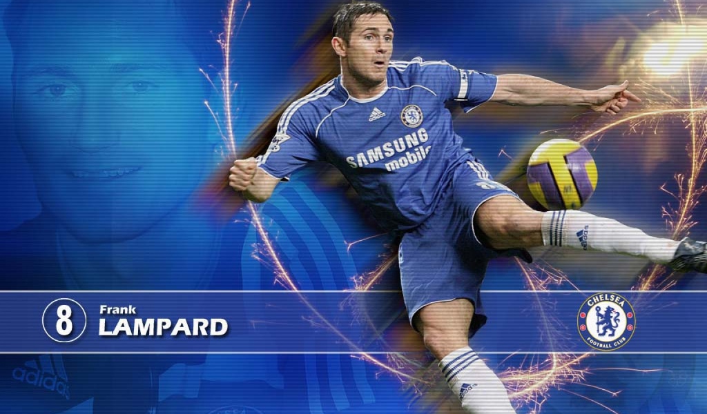  Челси Фрэнк Лэмпард бьет мяч