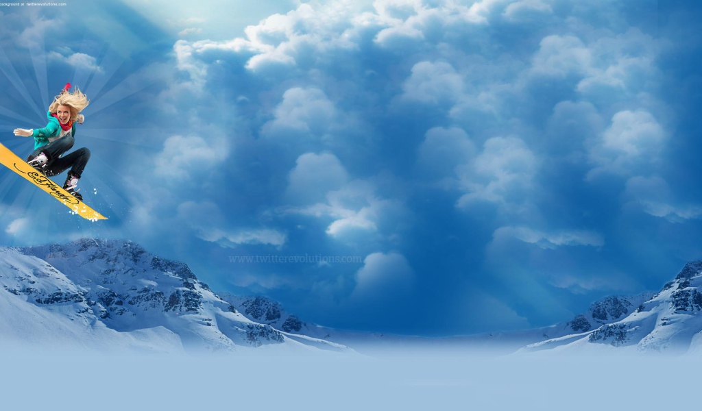 Девушка сноубордистка