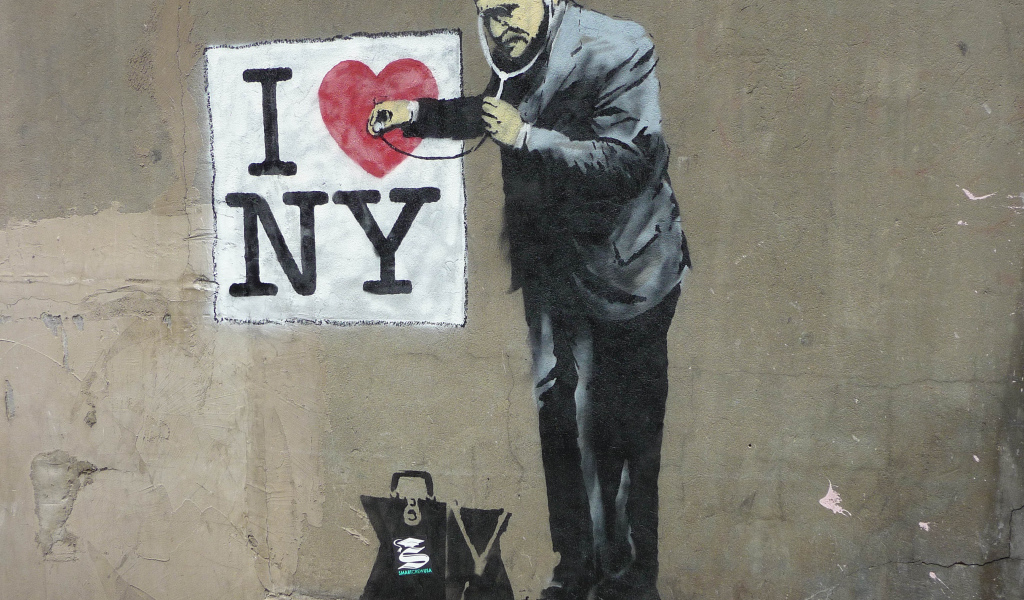 Граффити, Бэнкси любит Нью-Йорк