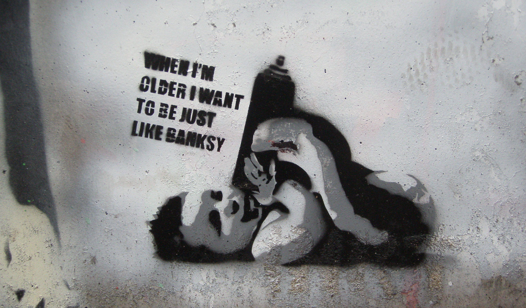 Граффити, хочу быть как Бэнкси