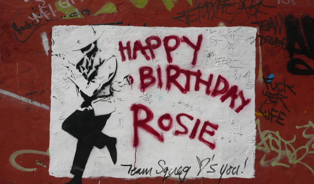 Граффити, с днём рождения, Роузи