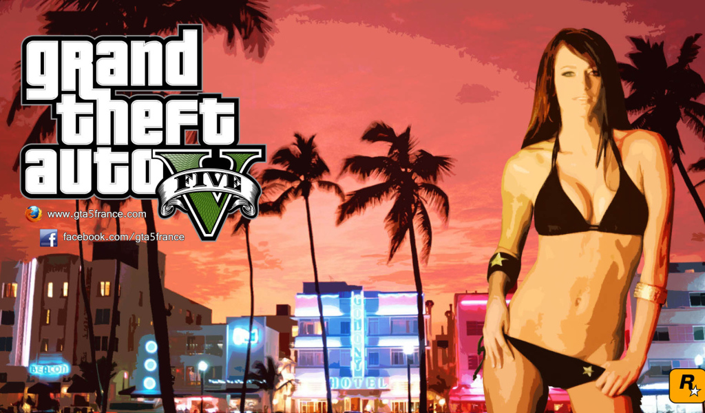 Grand Theft Auto V красотка в черном