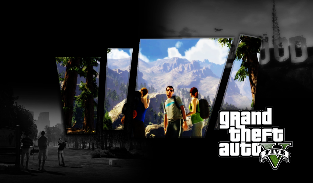 Grand Theft Auto V в черном