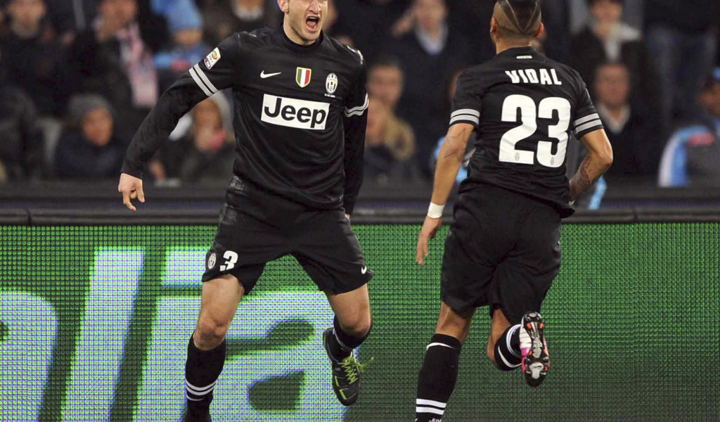 Ювентус Джорджо Кьеллини на футбольном поле