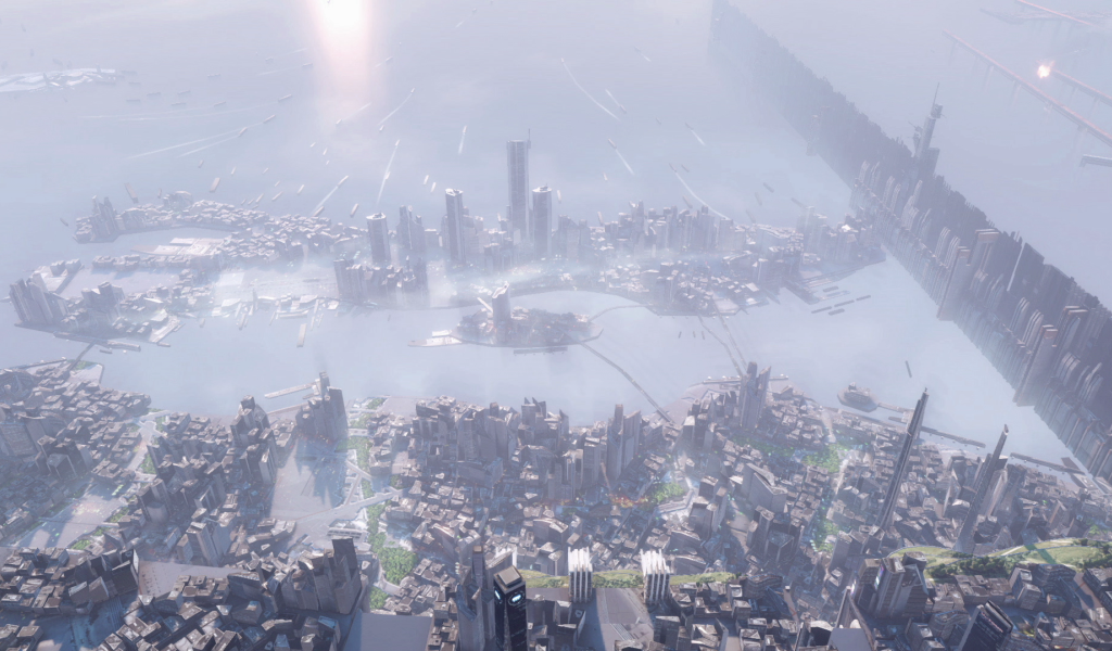 Killzone: Shadow Fall: далеко, город