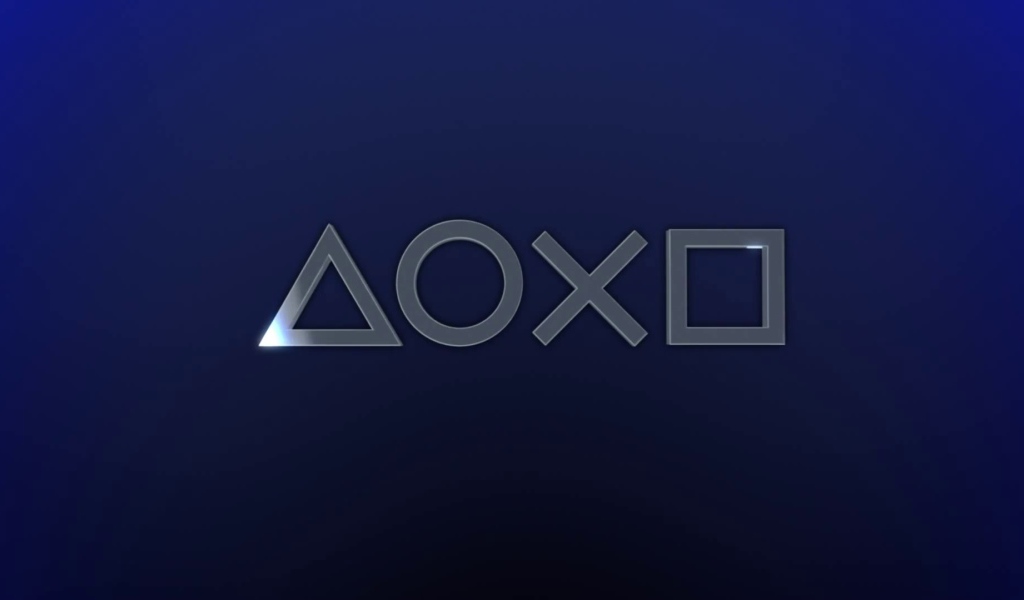 Sony Play Station 4 синий лого