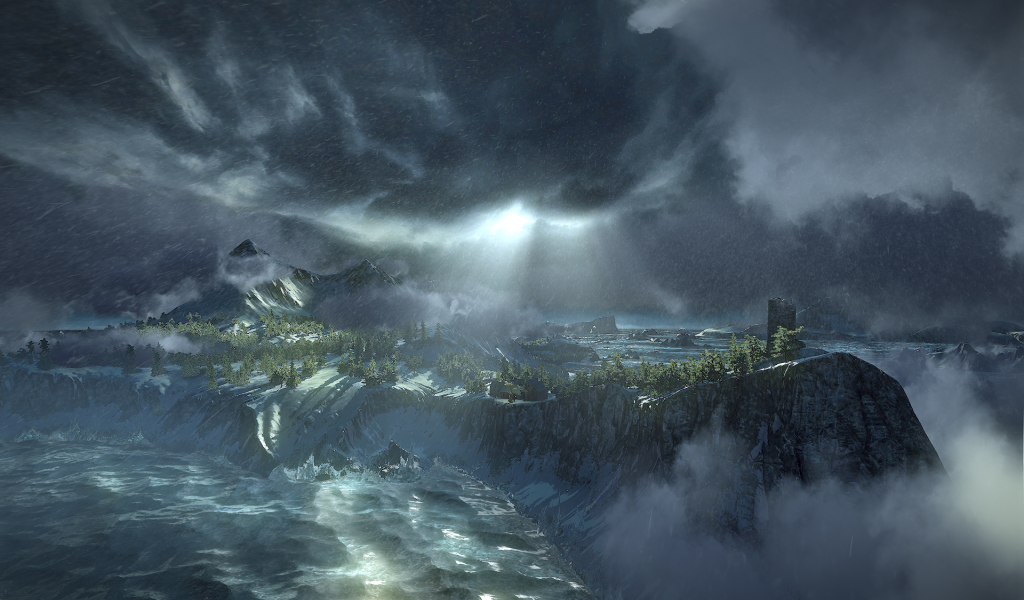 The Witcher 3: Wild Hunt: водопад