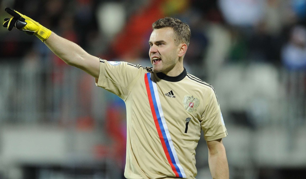 Лучший игрок московского ЦСКА Игорь Акинфеев