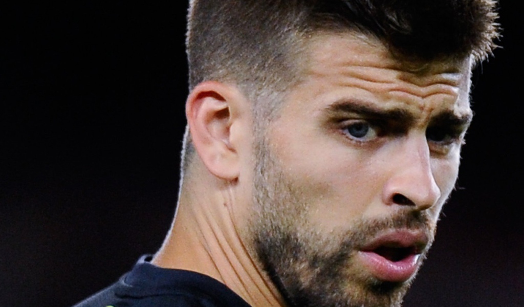 Защитник Барселоны Жерар Пике крупным планом