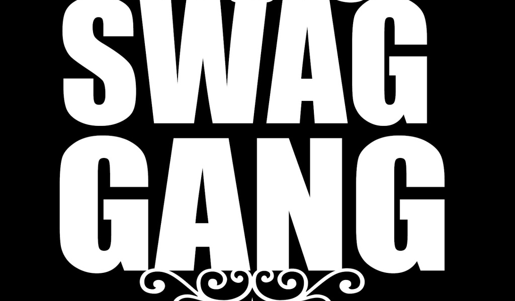 Надпись swag gang