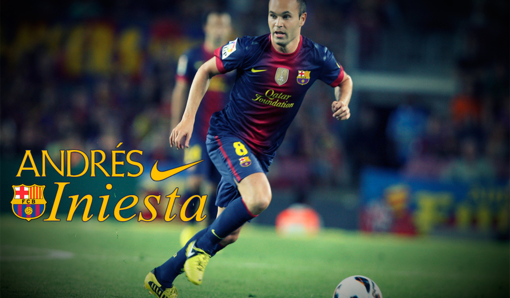 Игрок Барселоны Андрес Иньеста