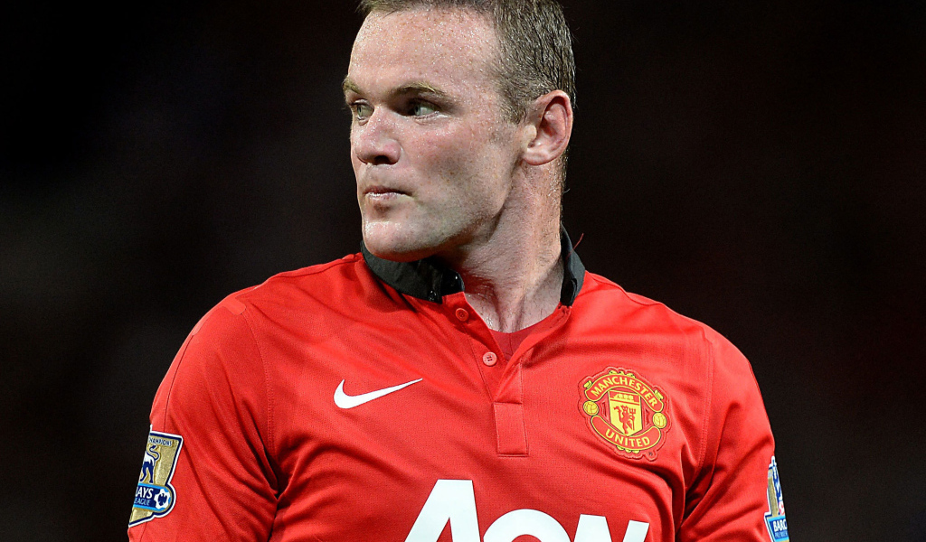 Игрок Манчестер Юнайтед Уэйн Руни крупным планом