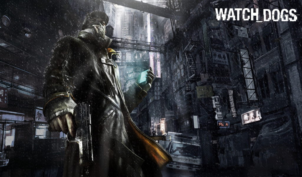 Watch Dogs: герой держит его телефон
