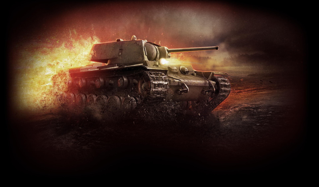 World of Tanks: поврежденный танк