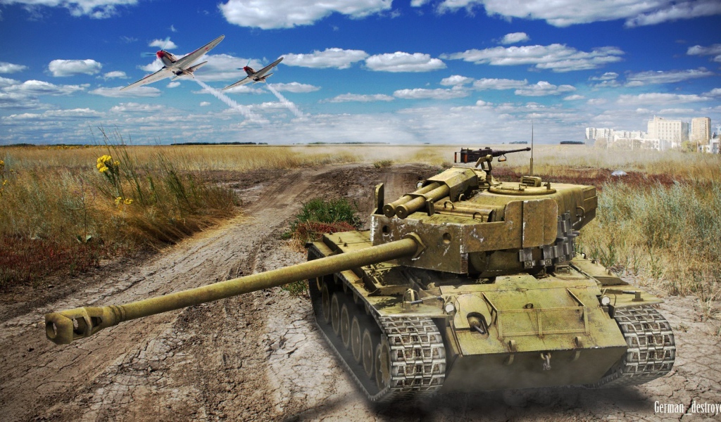 World of Tanks: танк в пустыне