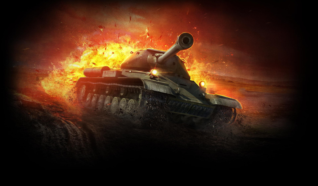 World of Tanks: танк под артиллерийским огнем