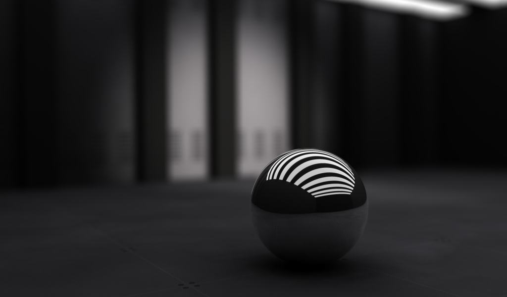 3Д черный шар