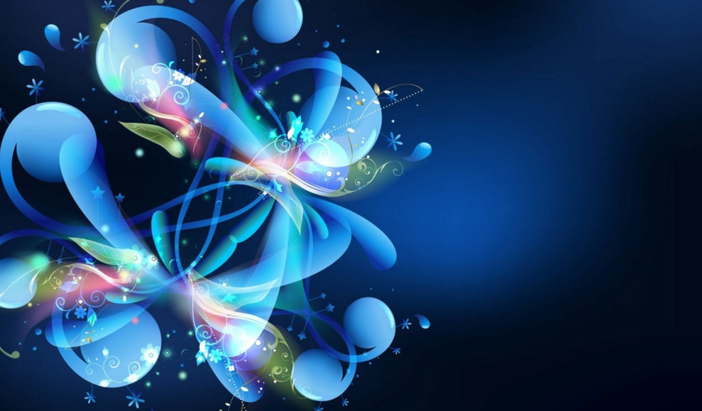 Абстракция на синем фоне