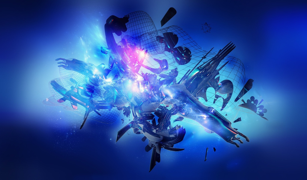 Голубая абстракция