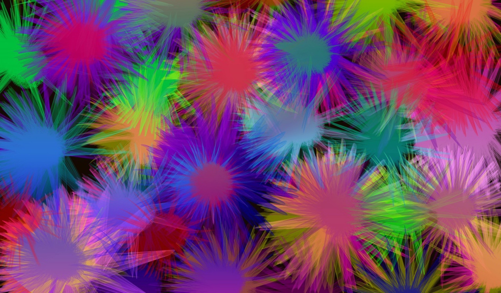 Всплески разных красок