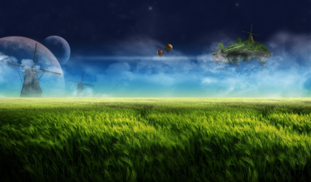 Плавучий остров синий