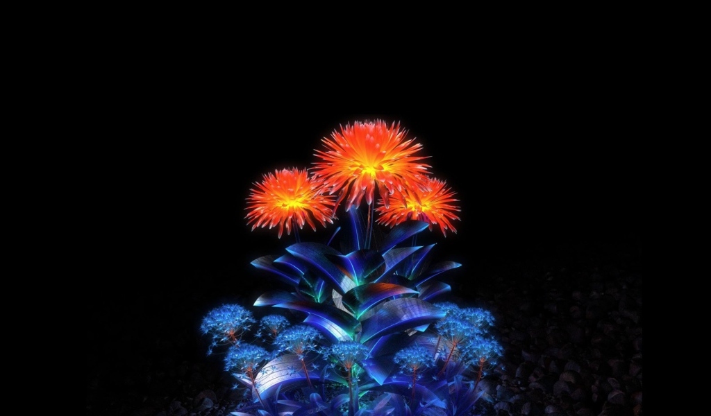 Цветы из кристаллов 