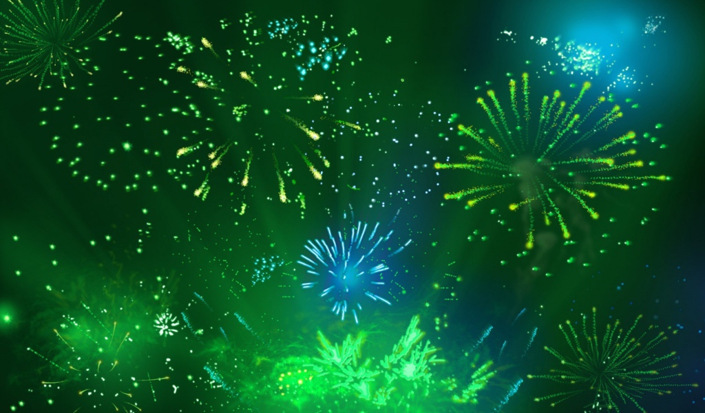 Зеленые фейерверки