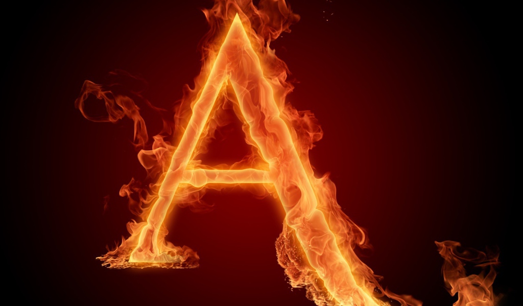 Огненная буква А