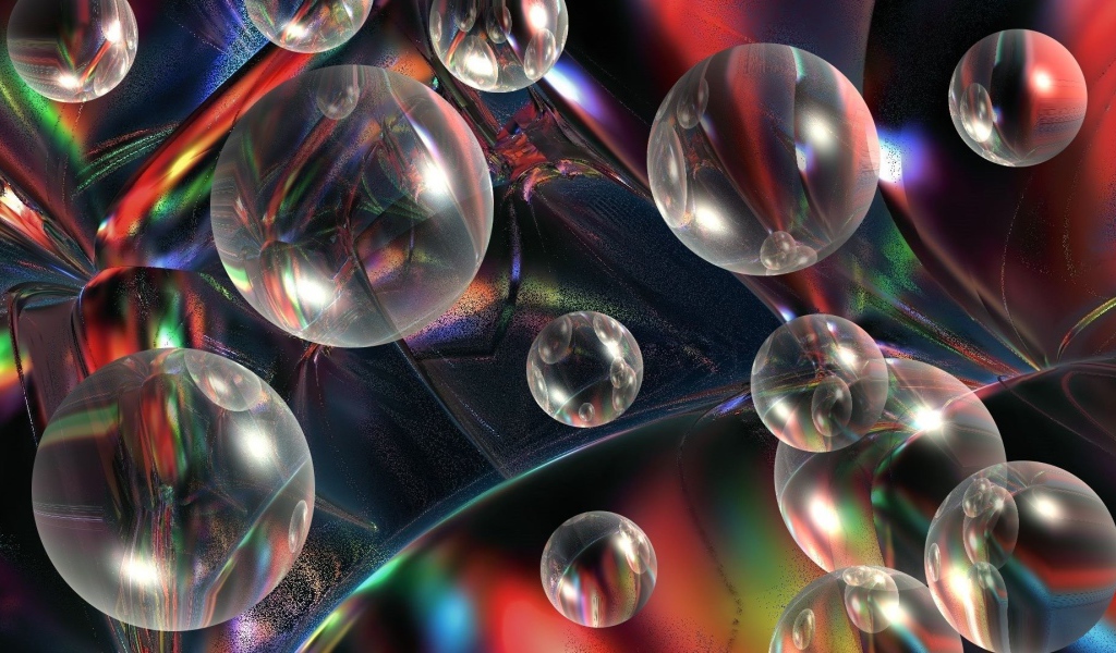 Объемный рисунок из стеклянных шариков