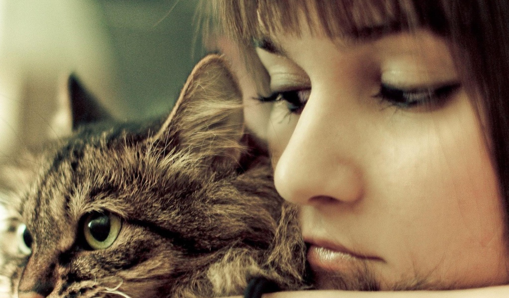 Портрет с кошкой