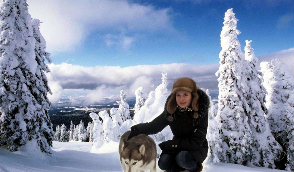 Девушка с лайкой