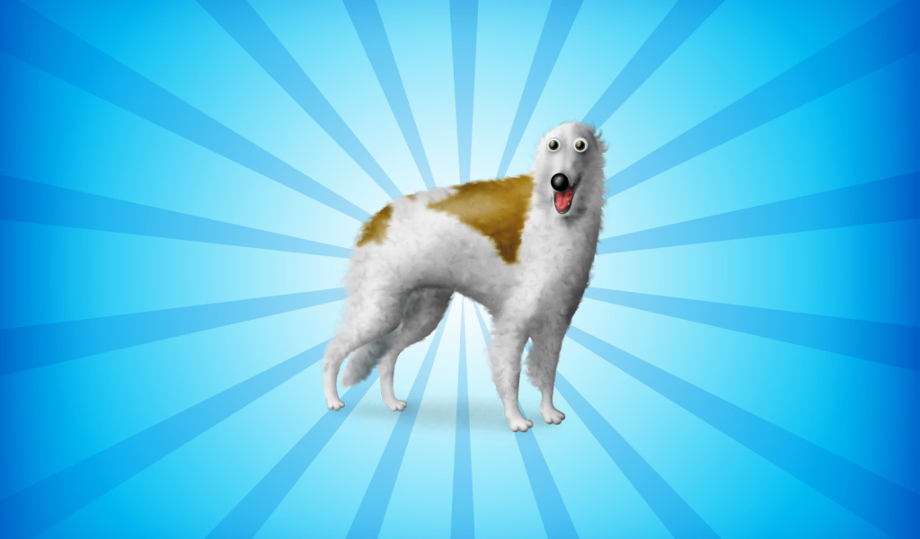 Борзая собака из мультфильма