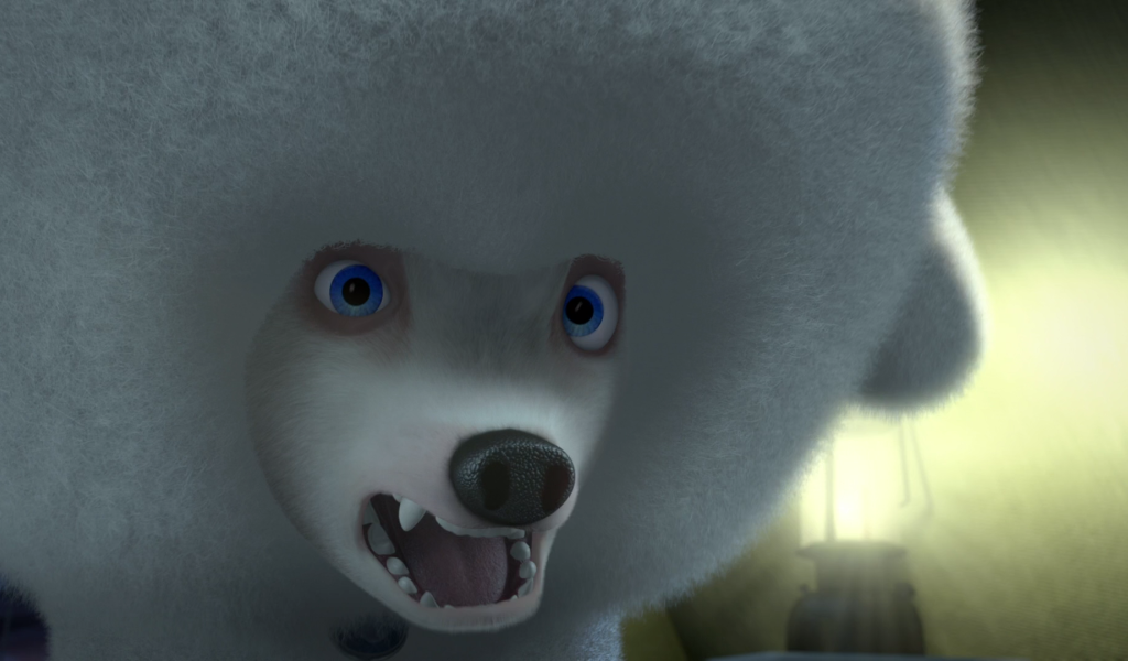 Белый пудель из мультфильма