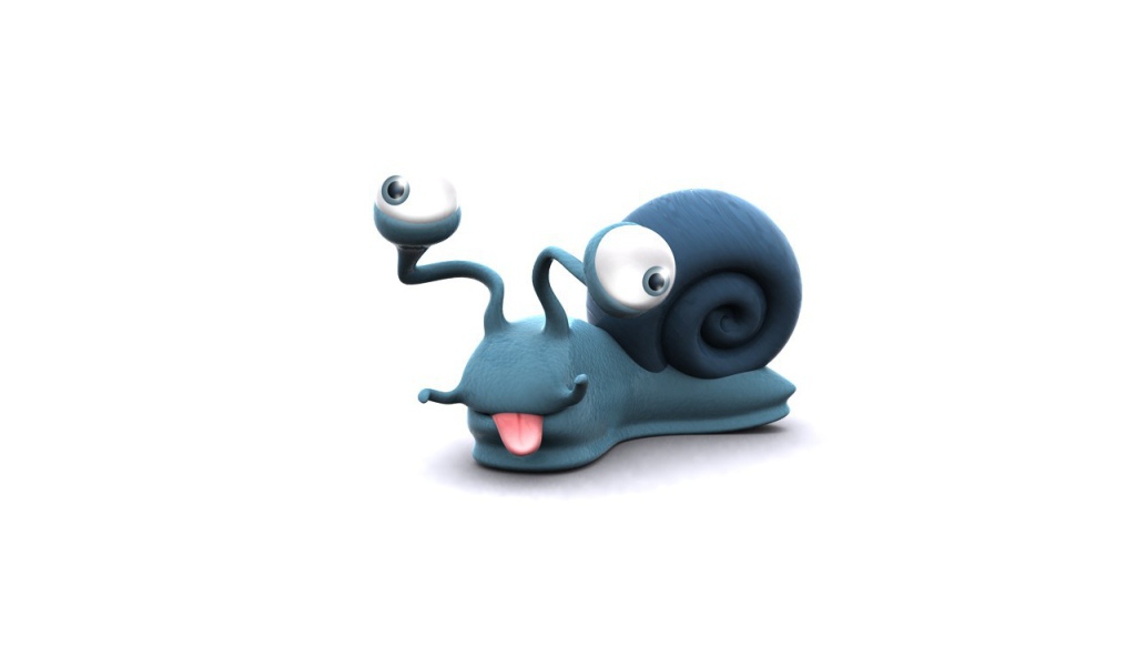 Улитка на белом фоне