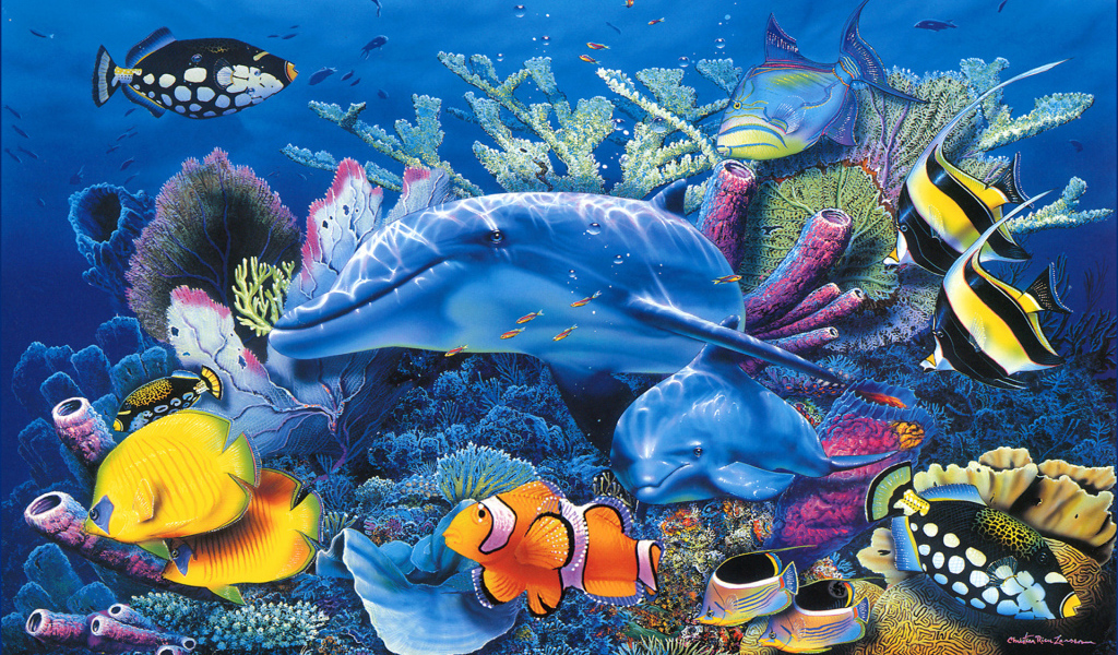 Дельфины в аквариуме