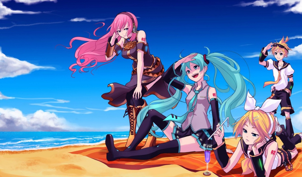 Подруги отдыхают на берегу