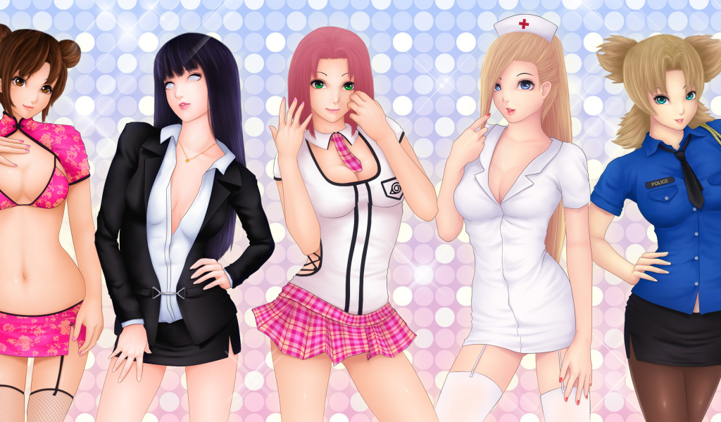 Девочки в разной одежде