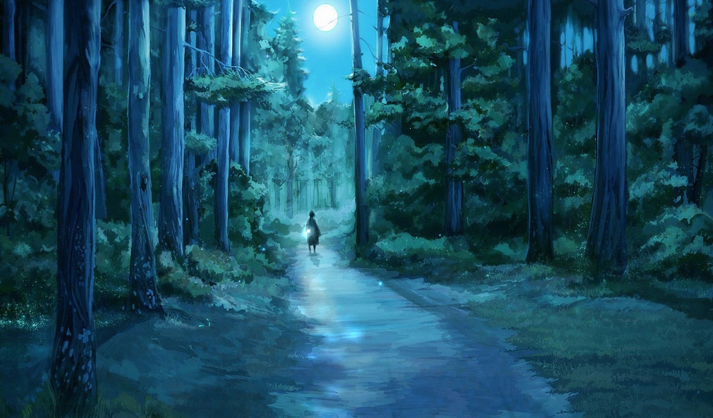 Лес при лунном свете