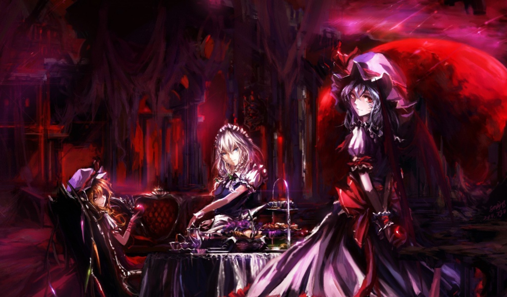 Девушки у стола