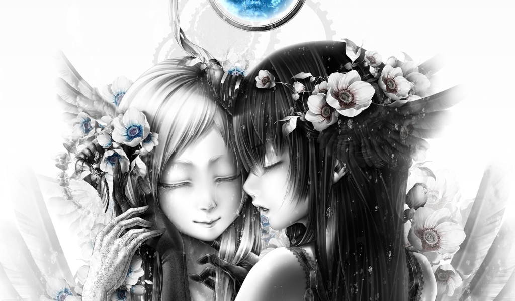 Две девочки под синей луной