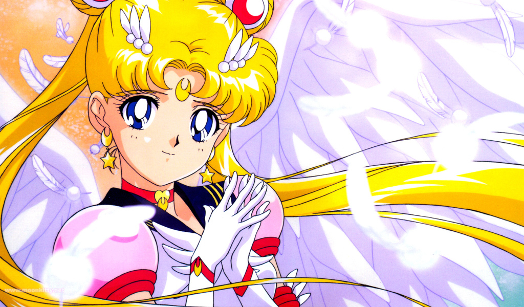 Аниме девушка с желтыми волосами