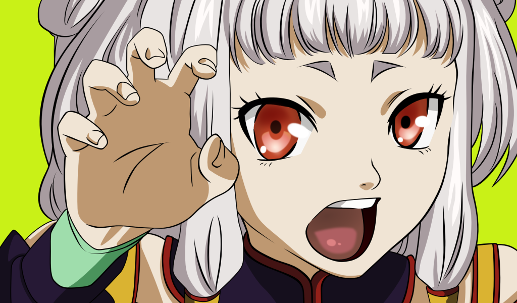 Агрессивная аниме девочка