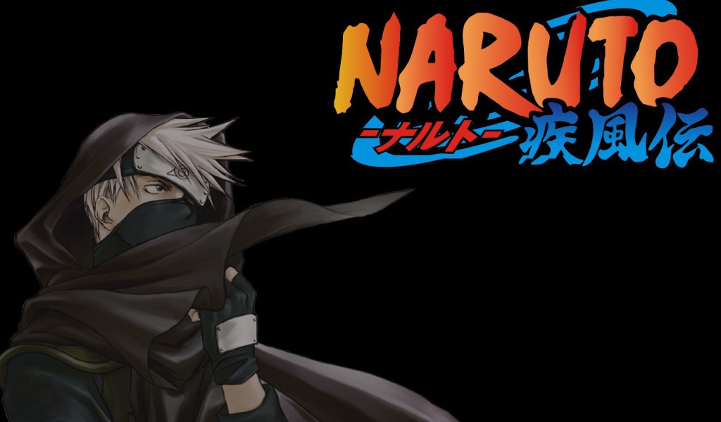 Какаши на черном фоне