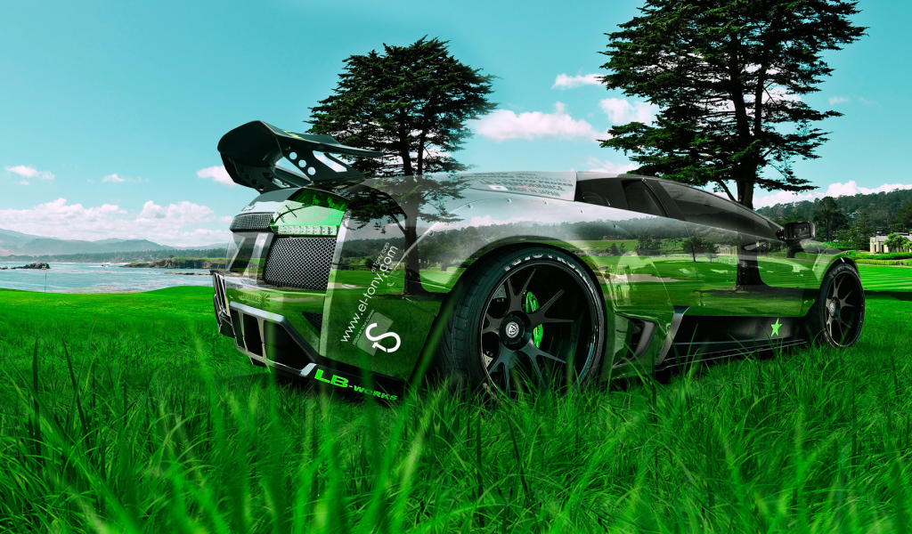 Lamborghini Murcielago в траве