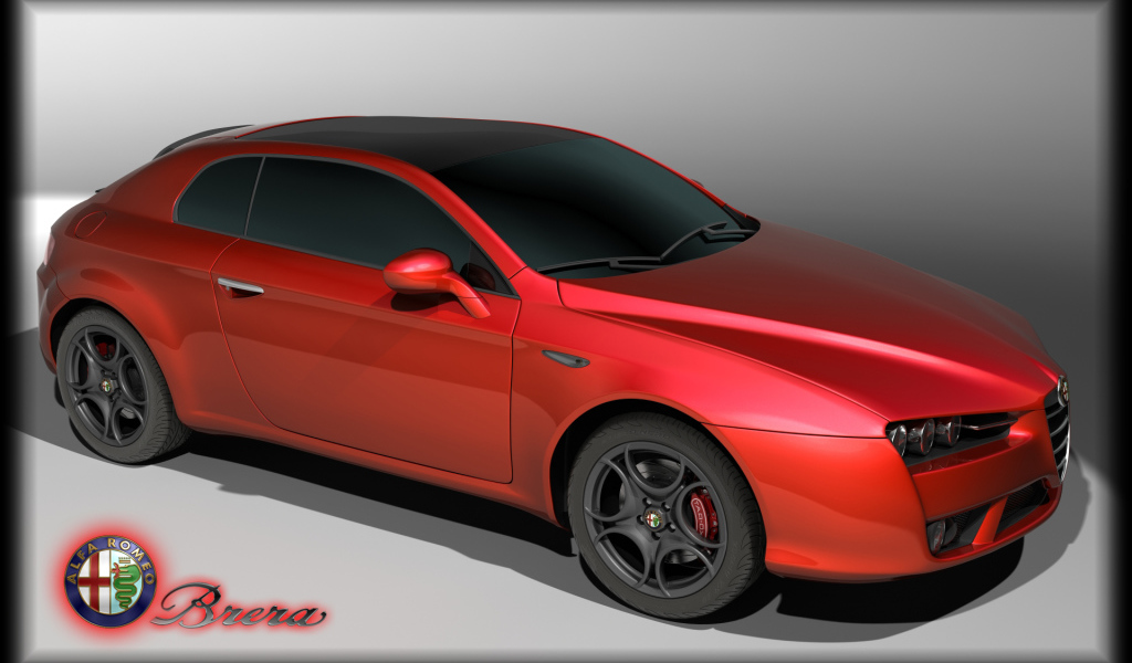 Автомобиль Alfa Romeo brera на дороге