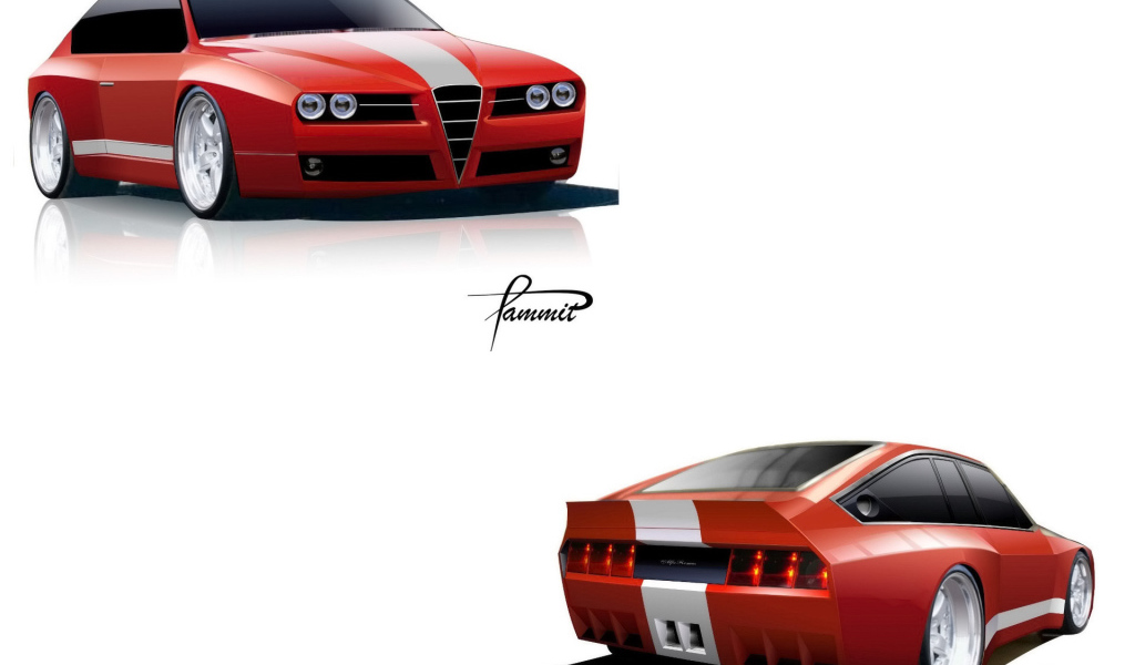 Красивый автомобиль Alfa Romeo gtv