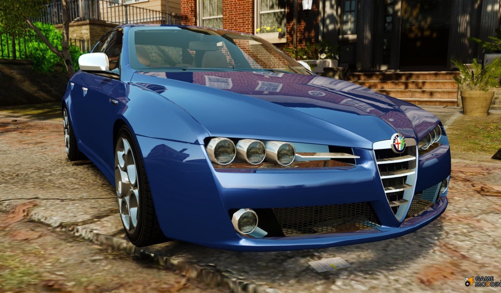 Синяя Alfa Romeo 159