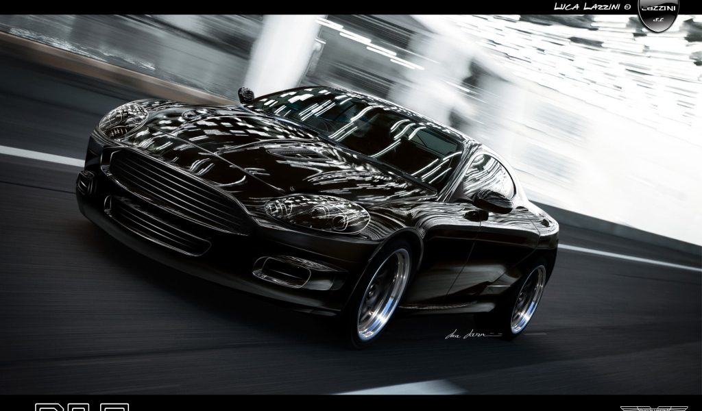Автомобиль Aston Martin db9 на дороге