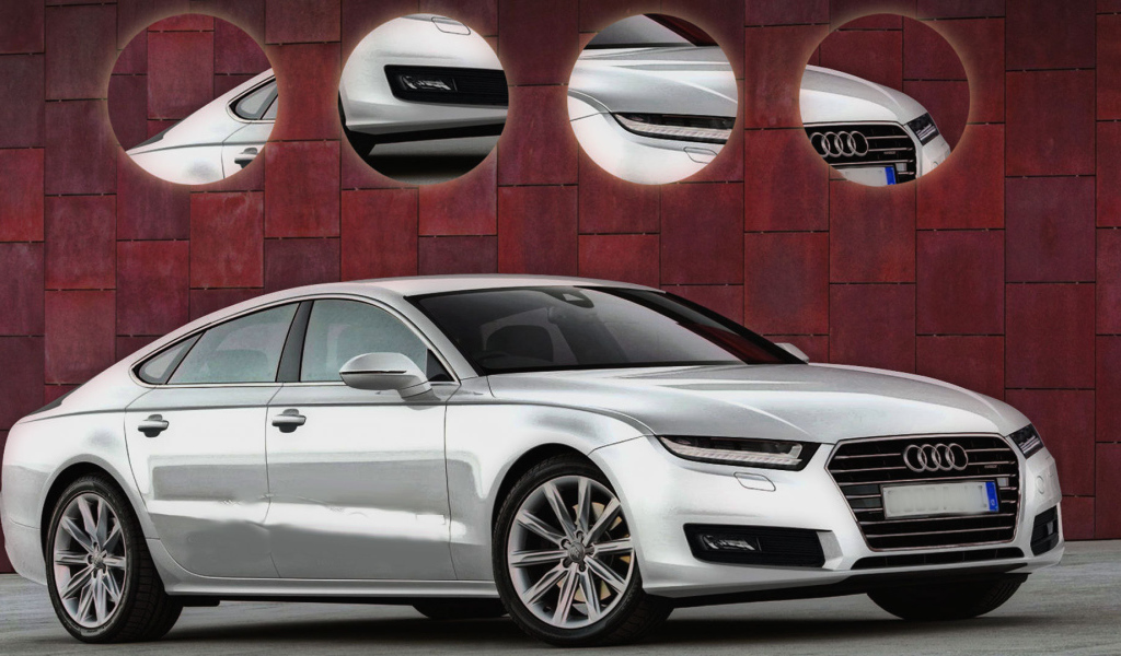 Красивый автомобиль Audi A8 2014 в Москве